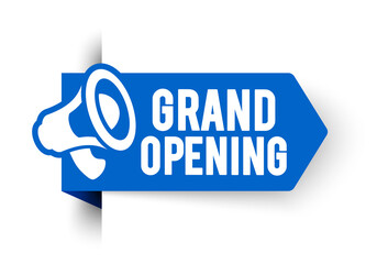 Bookmark Label With Text Grand Opening