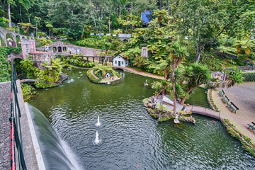 Jardim tropical garden, Monte palace, Funchal, Madeira, vacation on a flower island