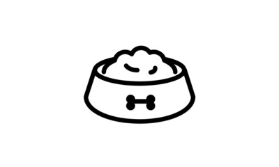 Pet icon outline style with white background eps 8 perfect pixel 