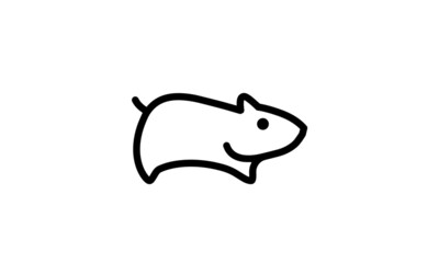 Pet icon outline style with white background eps 8 perfect pixel 