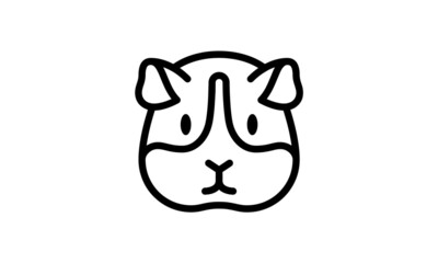 Pet icon outline style with white background eps 8 perfect pixel 