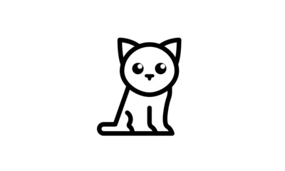 Pet icon outline style with white background eps 8 perfect pixel 