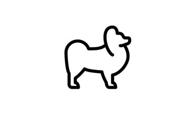 Pet icon outline style with white background eps 8 perfect pixel 