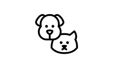 Obraz na płótnie Canvas Pet icon outline style with white background eps 8 perfect pixel 
