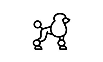 Pet icon outline style with white background eps 8 perfect pixel 