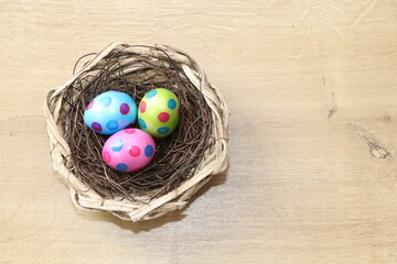 Eier im Korb 