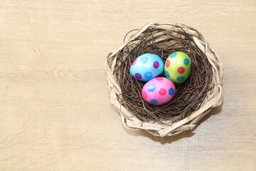 Eier im Korb 