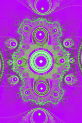 Purple Disco Pop Fractal Illustration 