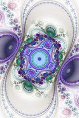 Purple Disco Pop Fractal Illustration 