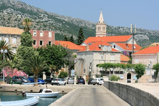 view on Orebic, peninsula Peljesac, Croatia