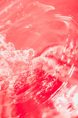 Red abstract chaotic backgroud with seamless pattern. Red liquid surface texture.
