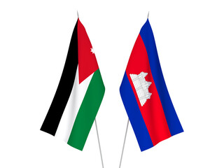 Kingdom of Cambodia and Hashemite Kingdom of Jordan flags