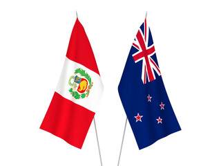 Peru and New Zealand flags