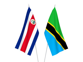 Tanzania and Republic of Costa Rica flags