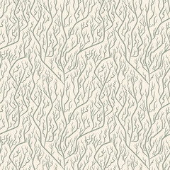 branched tree with boughs seamless pattern natural modern  background