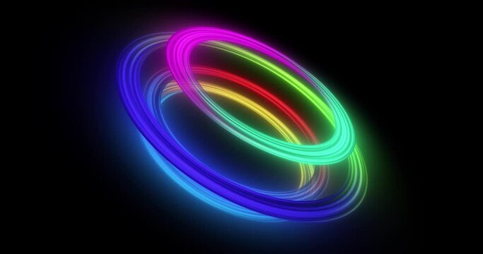 Colorful Abstract  Glowing Circle. abstract futuristic hi-tech motion background seamless loop. Ultra HD 4K 4096x2160