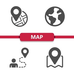 Map - GPS Icons. Travel Icon