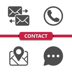 Contact Us - Contact Icons, Communication Icon