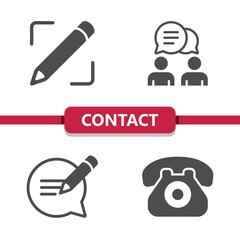 Contact Us - Contact Icons, Communication Icon