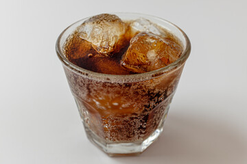 cola on a white background