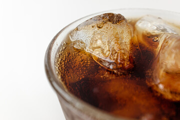 cola on a white background
