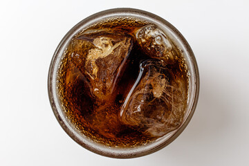 cola on a white background