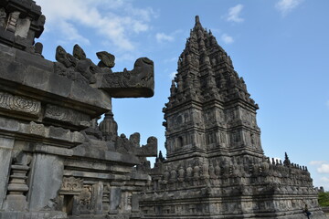 Fototapeta premium The ancient ruins of the hindu temple of Prambanan in Central java, Indonesia