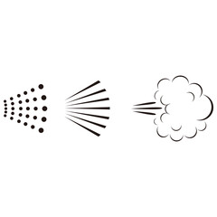 Fototapeta na wymiar Spray cloud icon set on white background 