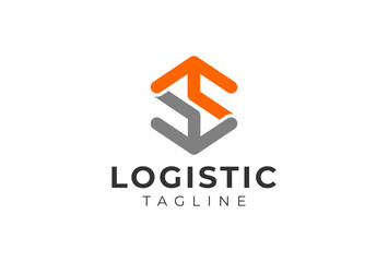 Abstract letter S Arrow Logistic logo design inspiration vector illustration