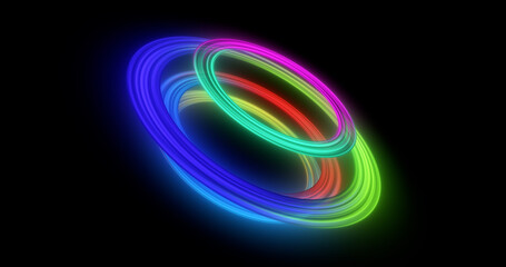 Colorful Abstract  Glowing Circle. abstract futuristic hi-tech motion background.