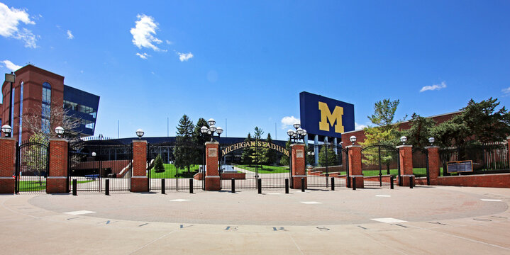 The Entrance To The Football Stadium At The University Of Michigan Known As The Big House.