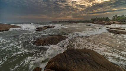beautiful sunset over the Indian Ocean Sri Lanka
