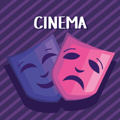 cinema lettering with masks