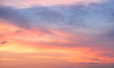 Naklejka na ściany i meble Orange Sunset sky replacement horizon view 