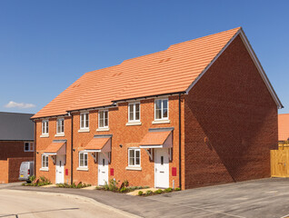 New build semi-detached homes, Essex. UK