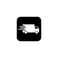 Delivery truck button icon