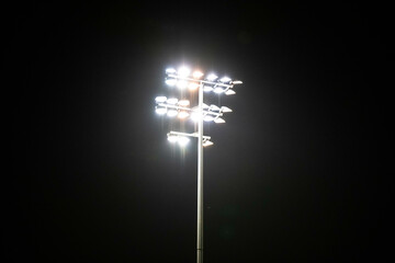 Sports Field Lights in the dark of the night