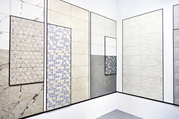 Wall tiles in store