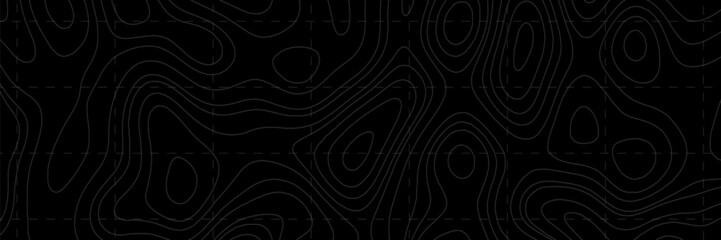Black topographical contour line map background