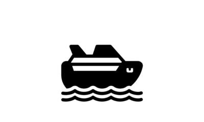 water transportation icon with white background