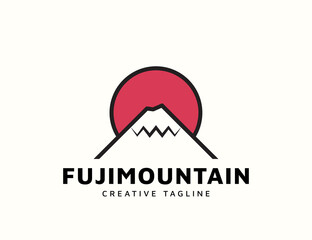 Fuji mountain logo design template