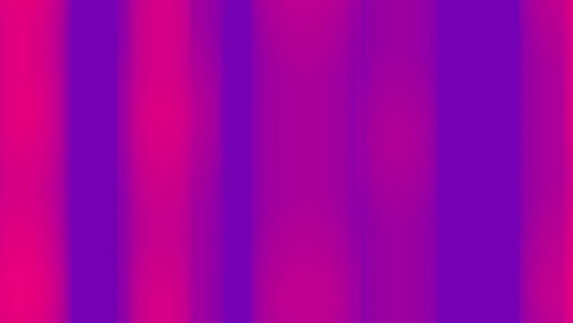 Bright neon glow striped background. Purple and fuchsia pink gradient animation. Motion parallel vertical colorful lines template for night club promo. Blurred web design pattern. Friday night concept