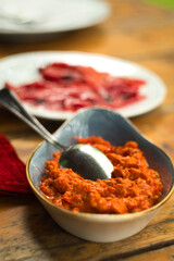 Ajvar is a bright and robust red pepper relish that originates from the Balkans 