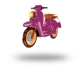 Fototapeta na wymiar Scooter for delivery food and package. 3d render