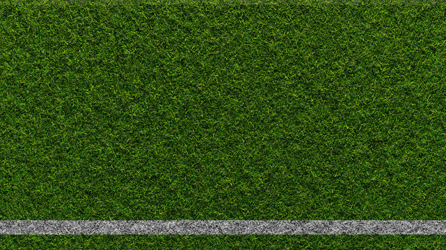 Grüner Fußball Rasen Spielfeld als Hintergrund Textur