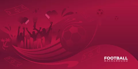 Fotobehang football Background for banner, card, website. soccer championship © Dapitart