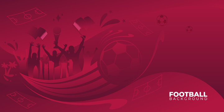 football Background for banner, card, website. soccer championship
