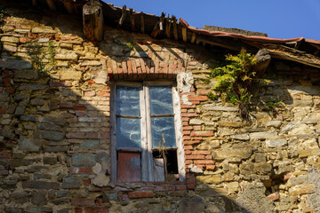Old farm in the park of Curone, Lecco province, Italy
