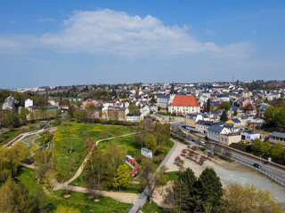 Fototapeta na wymiar die Stadt Reichenbach im Vogtland von oben