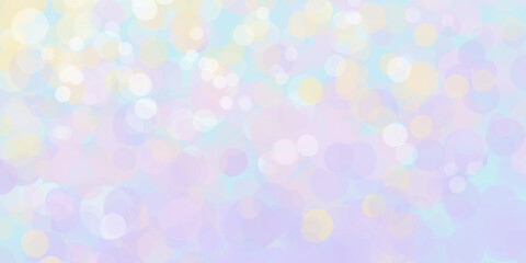 Background with very light faint colorful pastel party bubbles with subtle whites, purples, blues, yellows and pinks